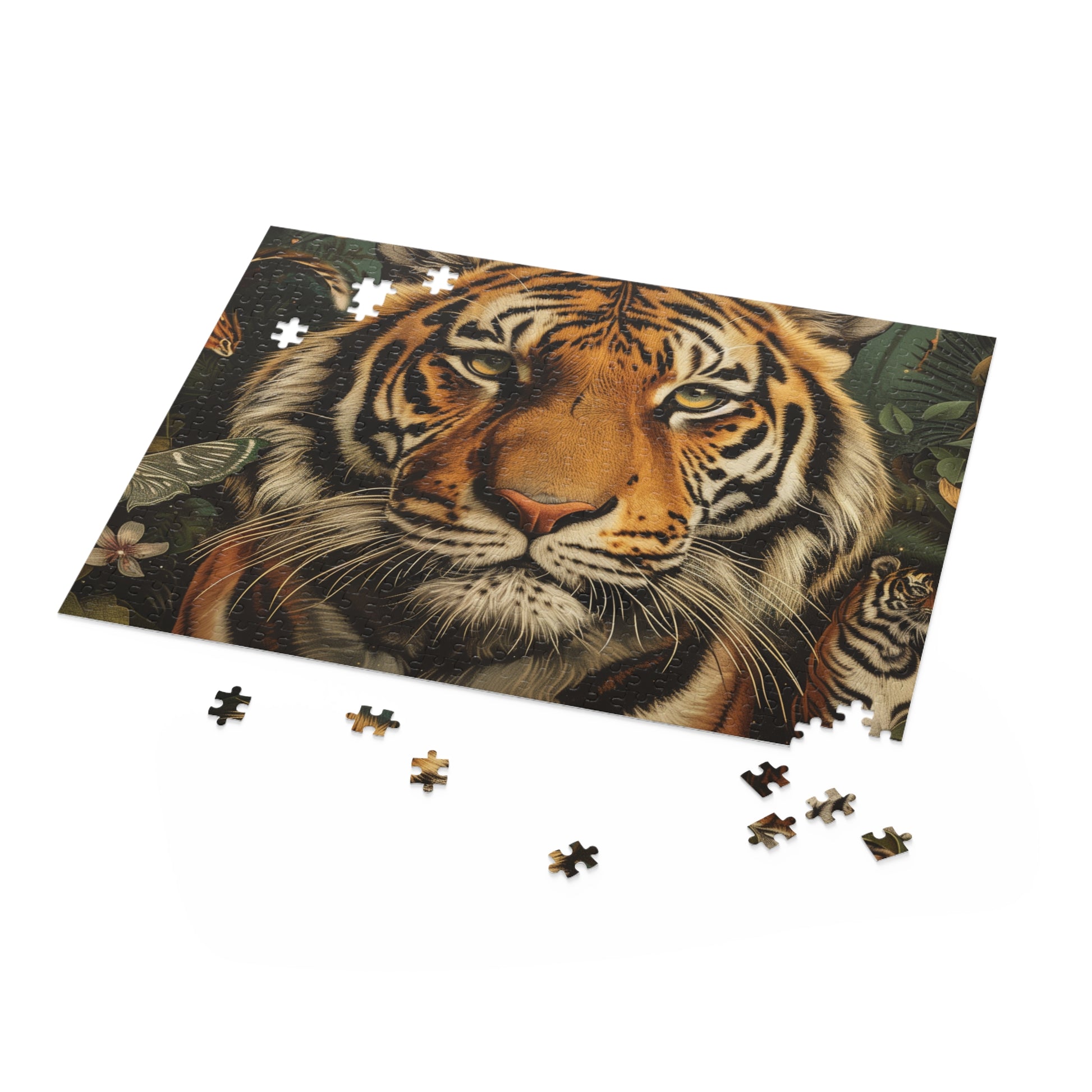 "Wildlife Tiger Wilderness Jigsaw Puzzle - Perfect for Animal Lovers and Puzzle Enthusiasts, High-Quality Materials"