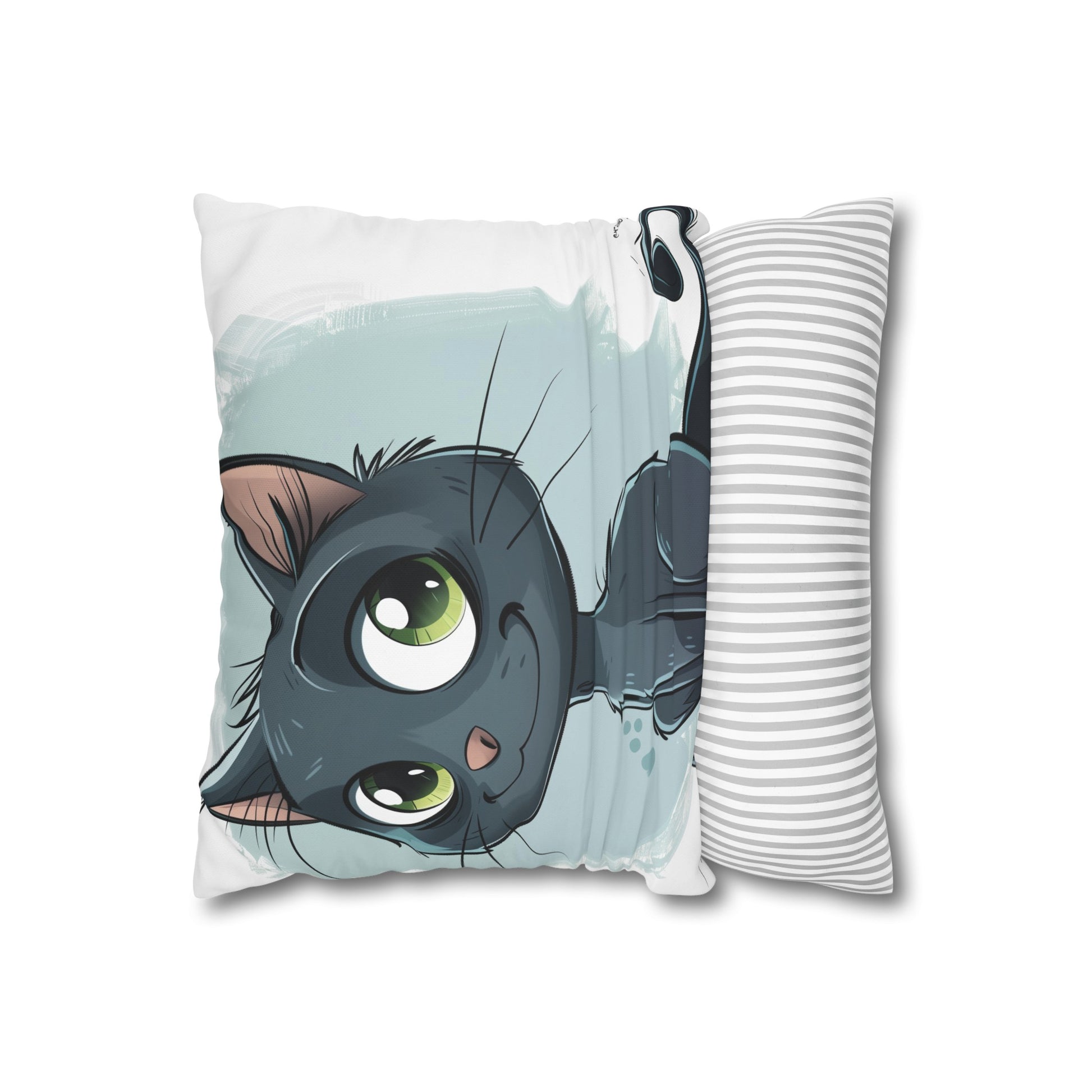 "Adorable Playful Kitty Pillowcase - High-quality, stylish, and perfect for all seasons. Makes a purrfect gift!"