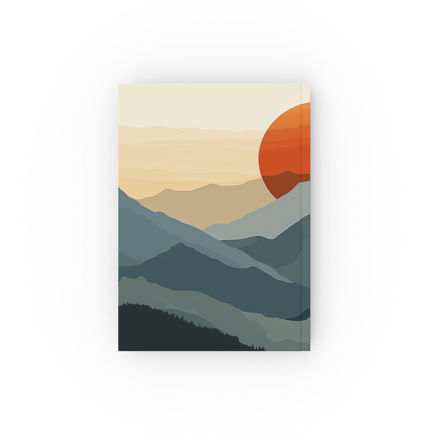 Minimalist mountain journal with serene design, perfect for self-discovery and adventure reflection. Great gift idea!