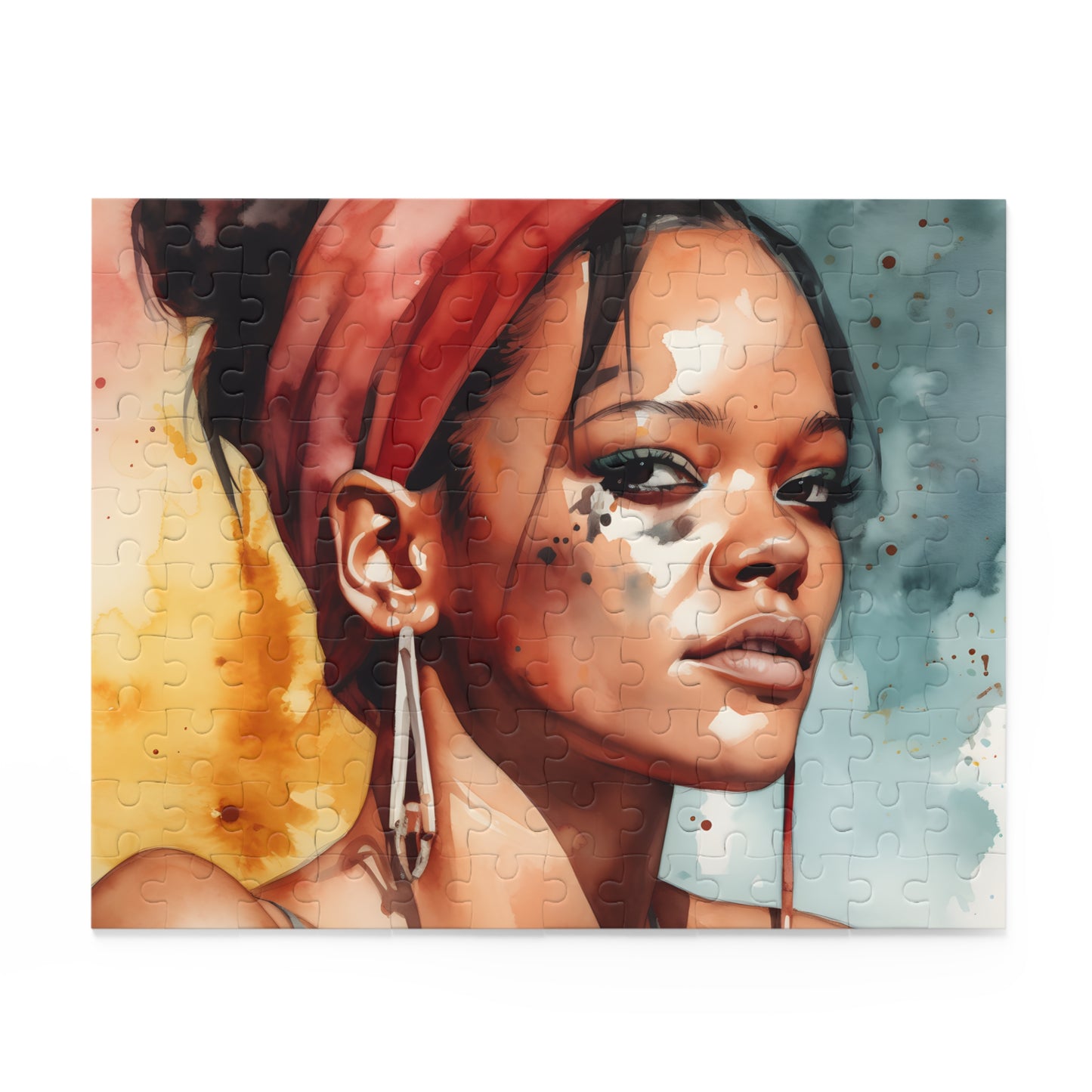 Rihanna Watercolor Upscaled Jigsaw Puzzle