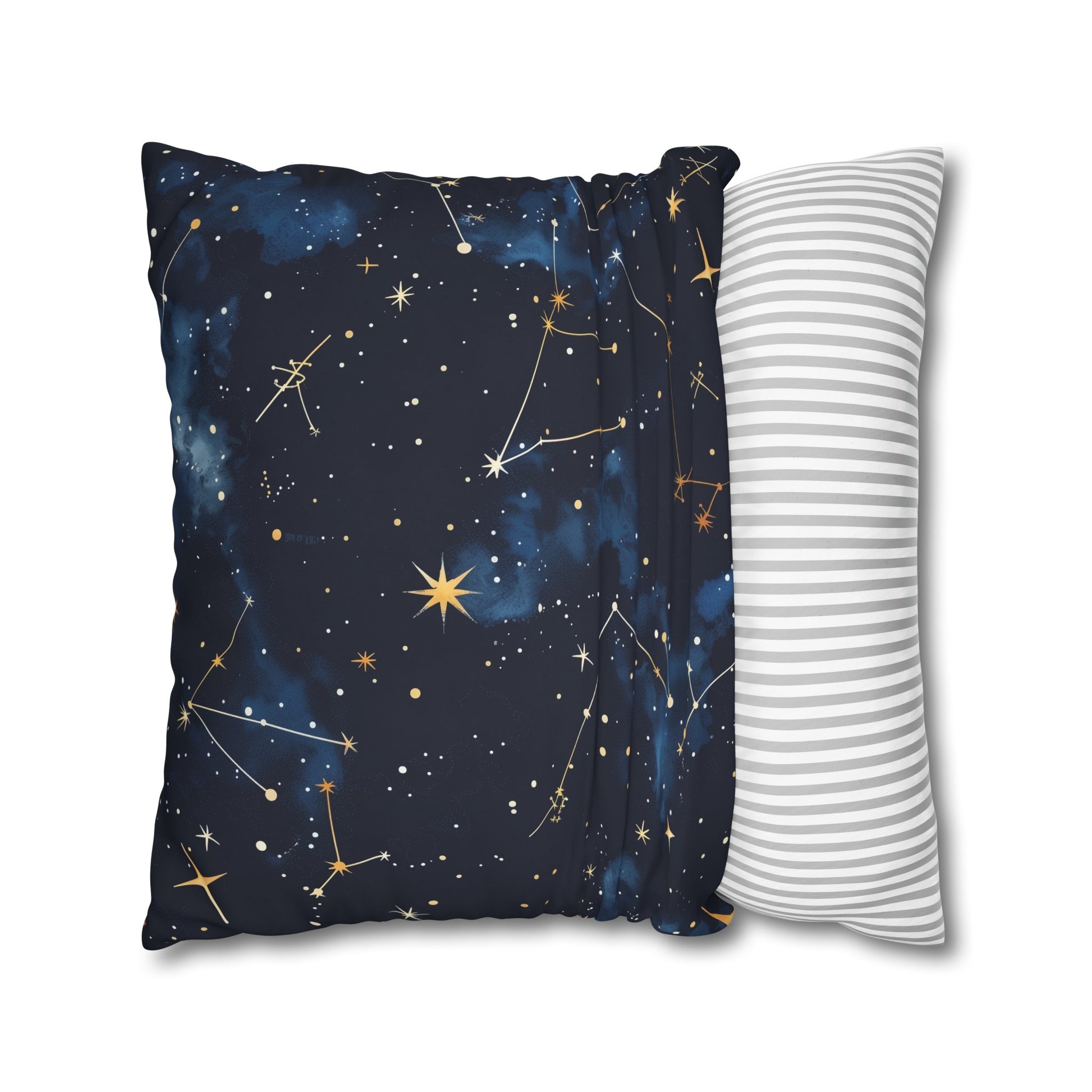 "Starry Night Constellation Stars Pillowcase - Transform your bedroom into a dreamy galaxy with this seamless pattern of twinkling stars. Sleep under the night sky every night."