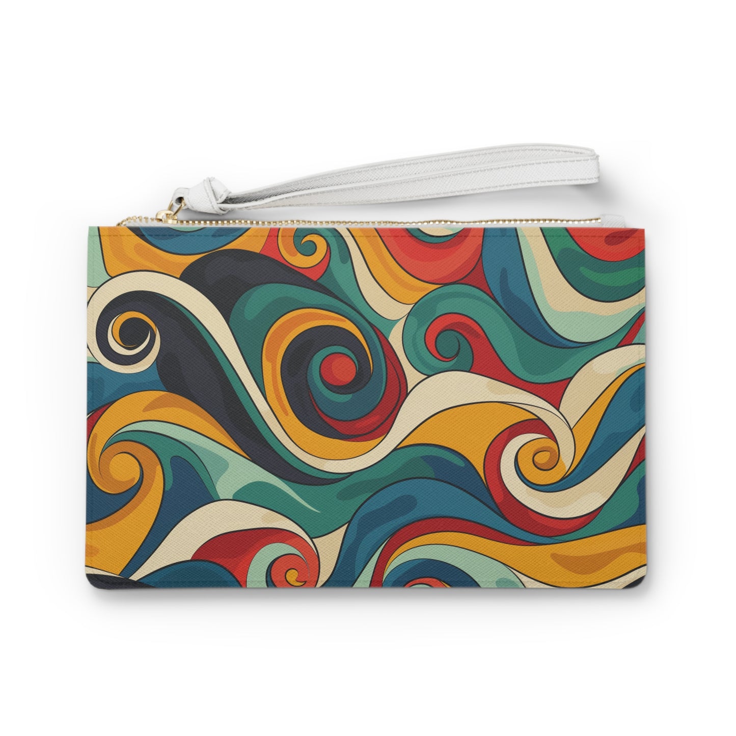 Retro Waves Clutch Bag | Clutch Bags | Accessories, All Over Print, AOP, Assembled in the USA, Assembled in USA, Bags, Made in the USA, Made in USA, Vegan | Prints with Passion