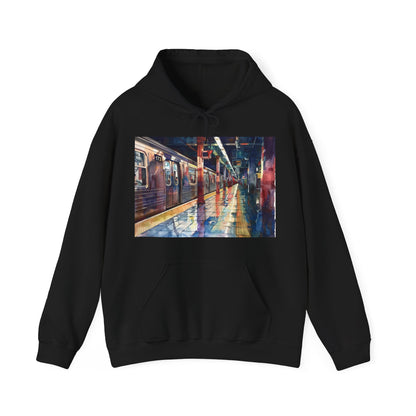 New York City Pass Subway Watercolor Hoodie | Hoodies | DTG, Hoodies, Men's Clothing, Regular fit, Unisex, Women's Clothing | Prints with Passion