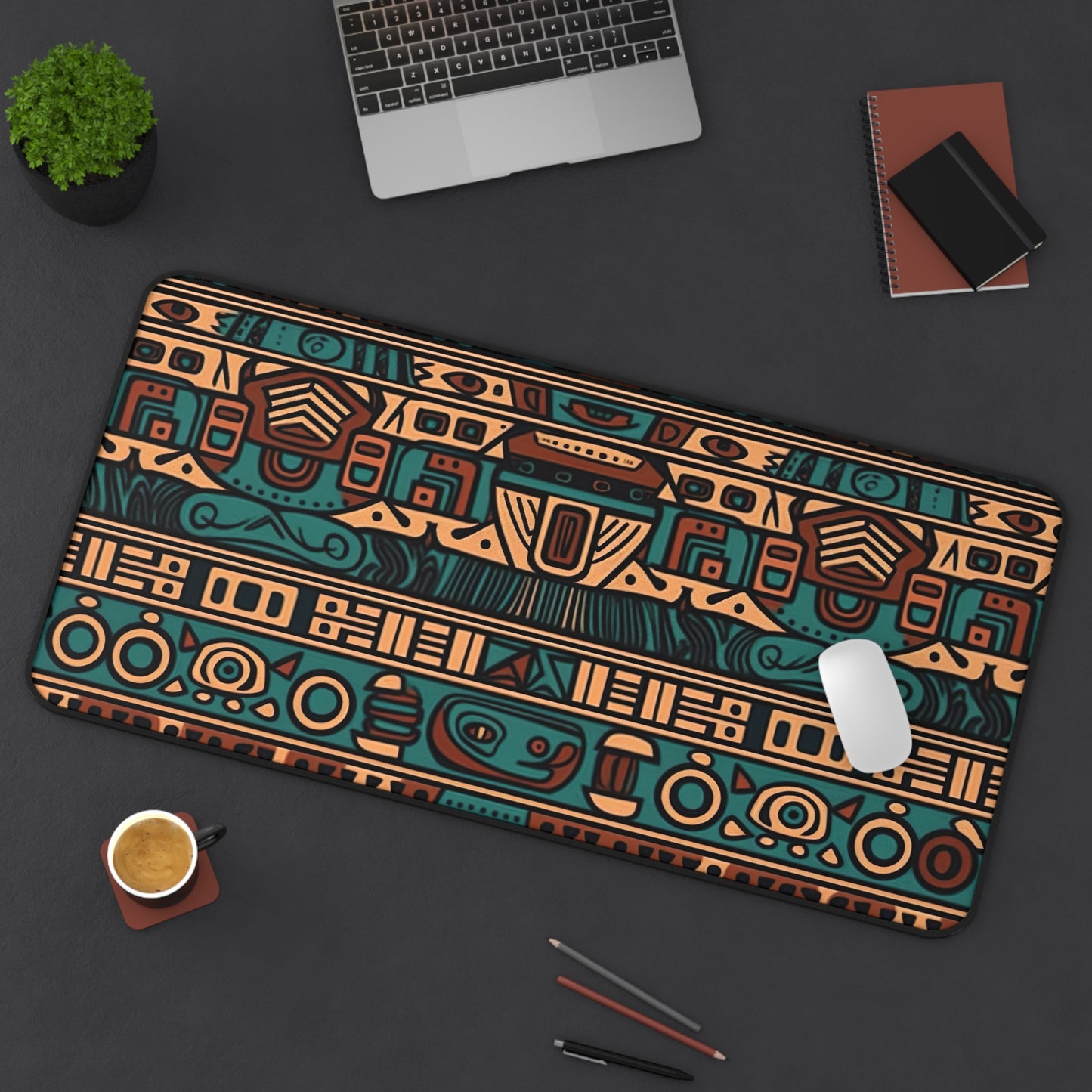 Modern Aztec Desk Mat | Desk Mat | Accessories, Back-to-School, Desk, Fall Bestsellers, Home & Living, Mouse pad, Mouse Pads, Mousepad, Seasonal Picks, Stationery, TikTok | Prints with Passion