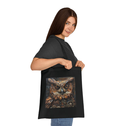 Mechanical Owl Tote Bag | Tote Bag | Accessories, Bags, Cotton, DTG, Totes | Prints with Passion