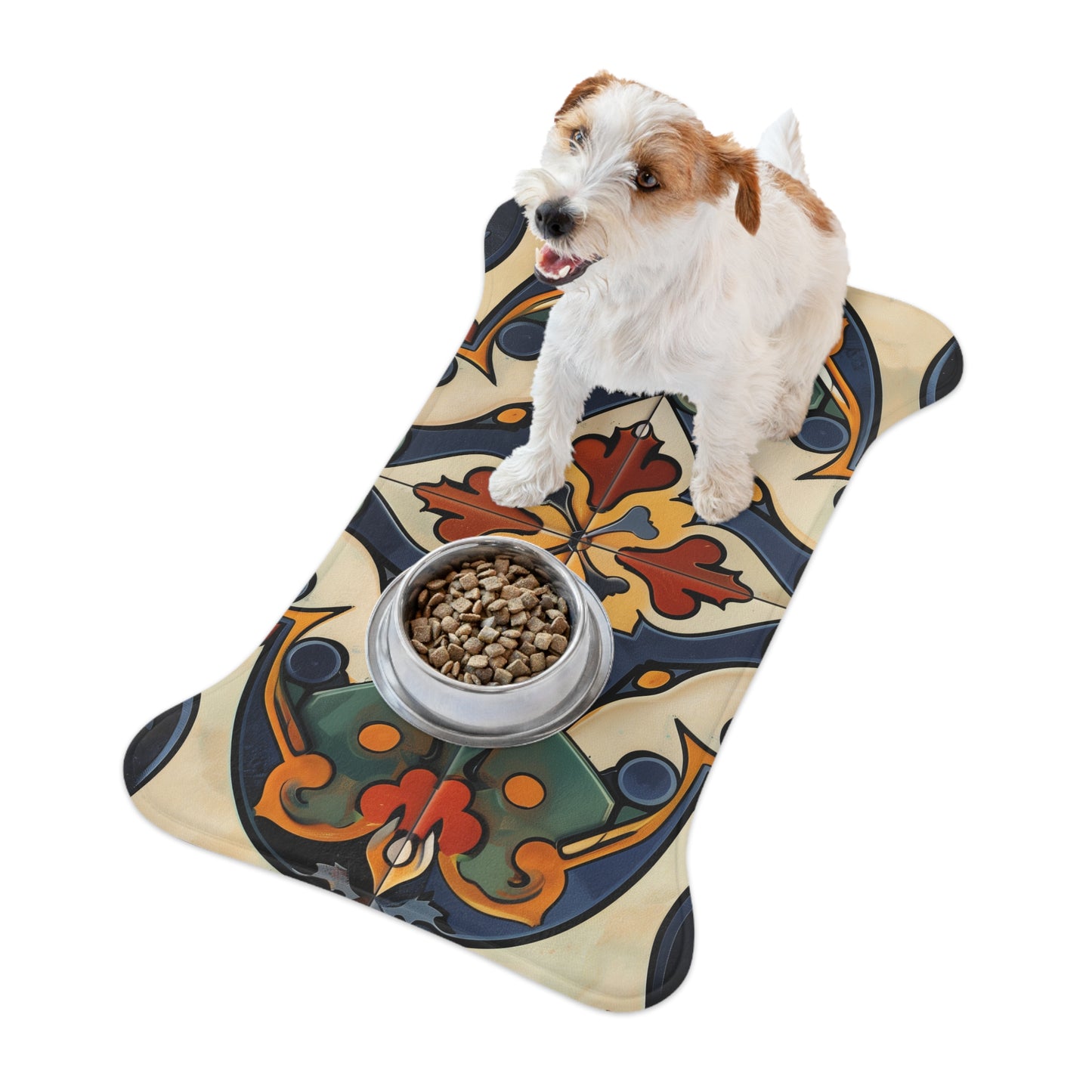 Tile Paw Prints Pet Feeding Mat