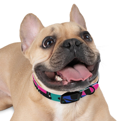 Neon Graffiti Dog Collar: Urban Chic