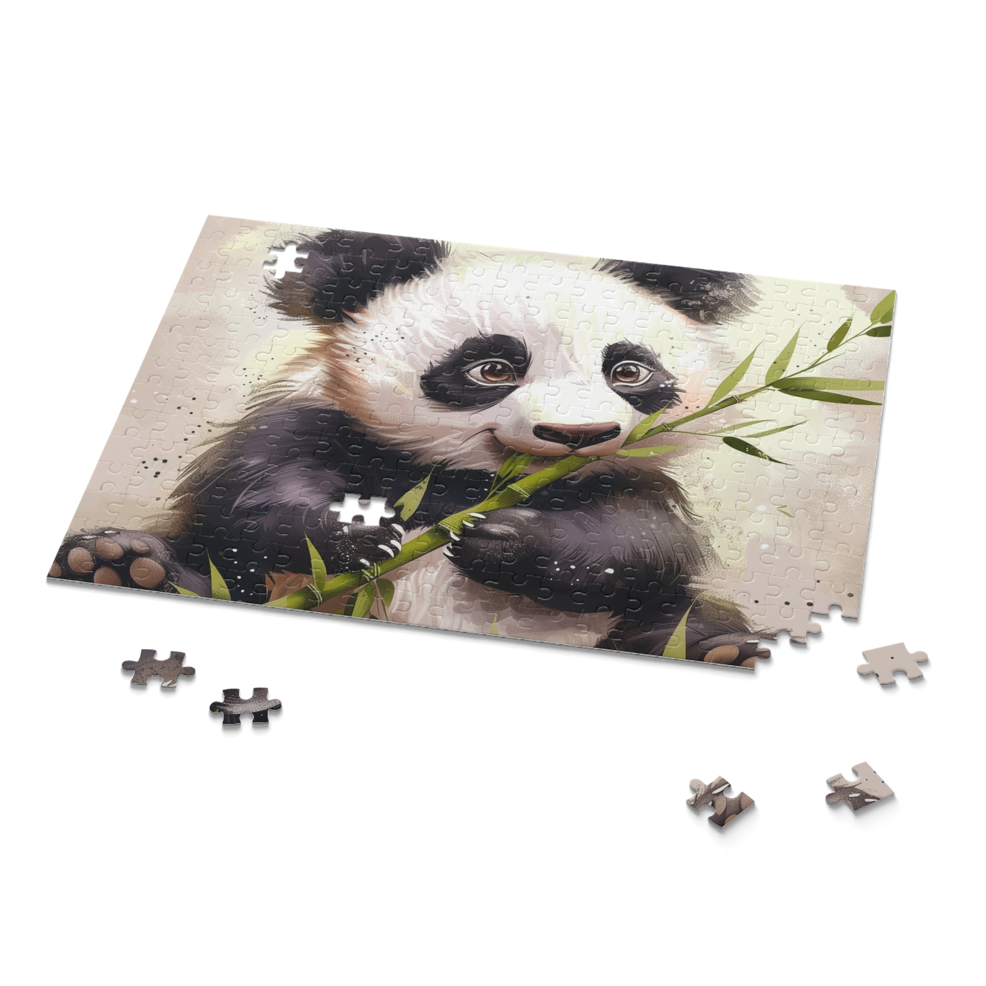 "Charming Panda Feast Jigsaw Puzzle - Perfect for Animal Lovers of All Ages"