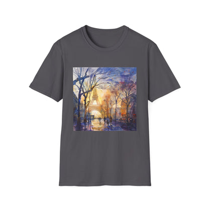 ## Parisian Icon in Watercolor: The Eiffel Tower T-shirt