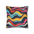 Retro 70s Groovy Swirl Seamless Pattern Square Cushion Cover - View 3 | Prints With Passion