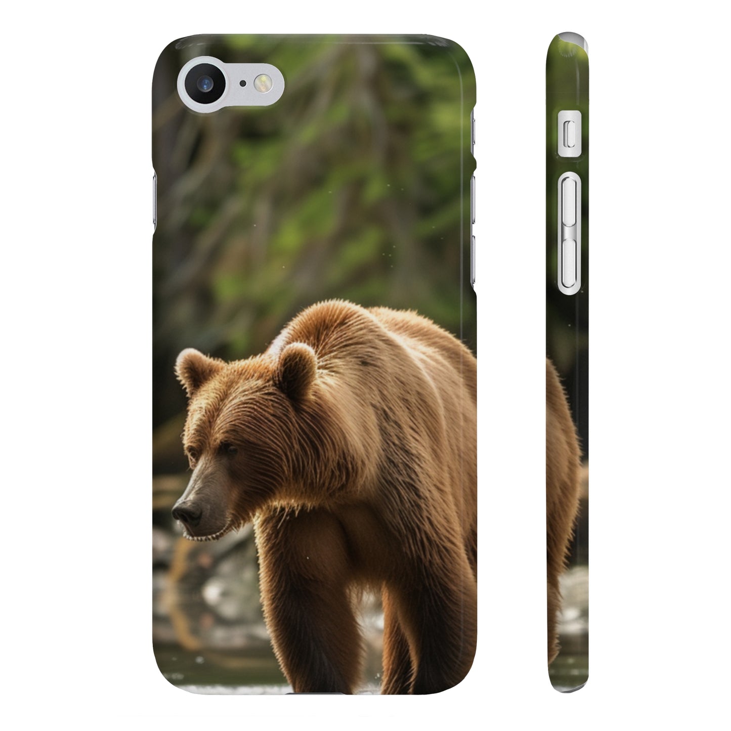 Alaskan Wilderness Phone Case featuring majestic brown bear in natural habitat | High-quality material, versatile, and stylish | Perfect for all seasons | Ideal gift | Shop more designs at BenCPrints