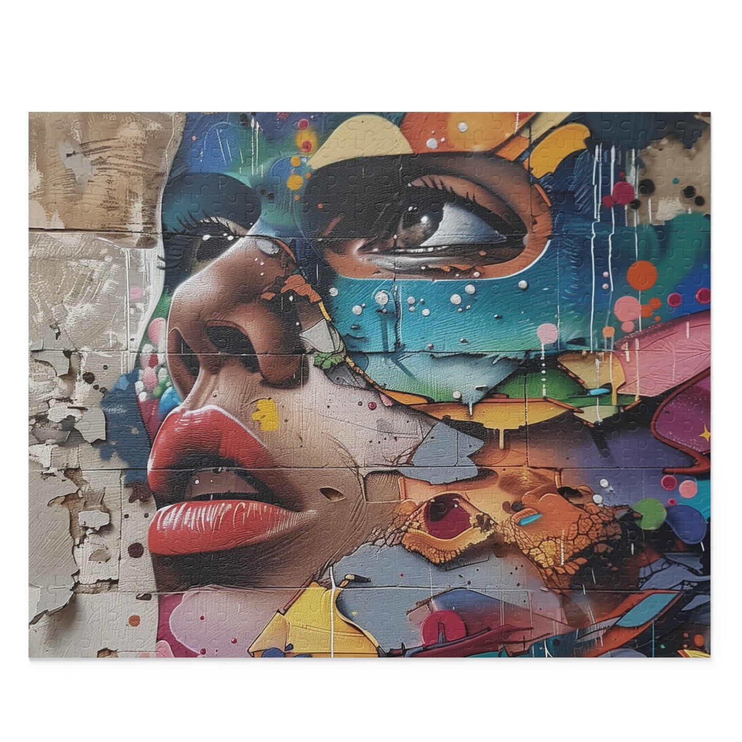 "Urban Art Graffiti Jigsaw Puzzle - Piece together vibrant street art with bold colors and intricate designs for creative fun"