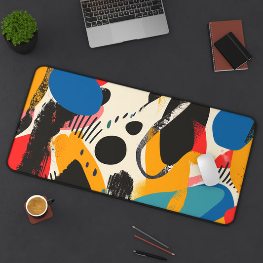 "Modern Abstract Bright Desk Mat - Add color and style to workspace"