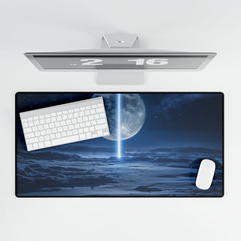 Light Beam Piercing the Moon — XL & XXL Desk Mat — Product Detail View 5
