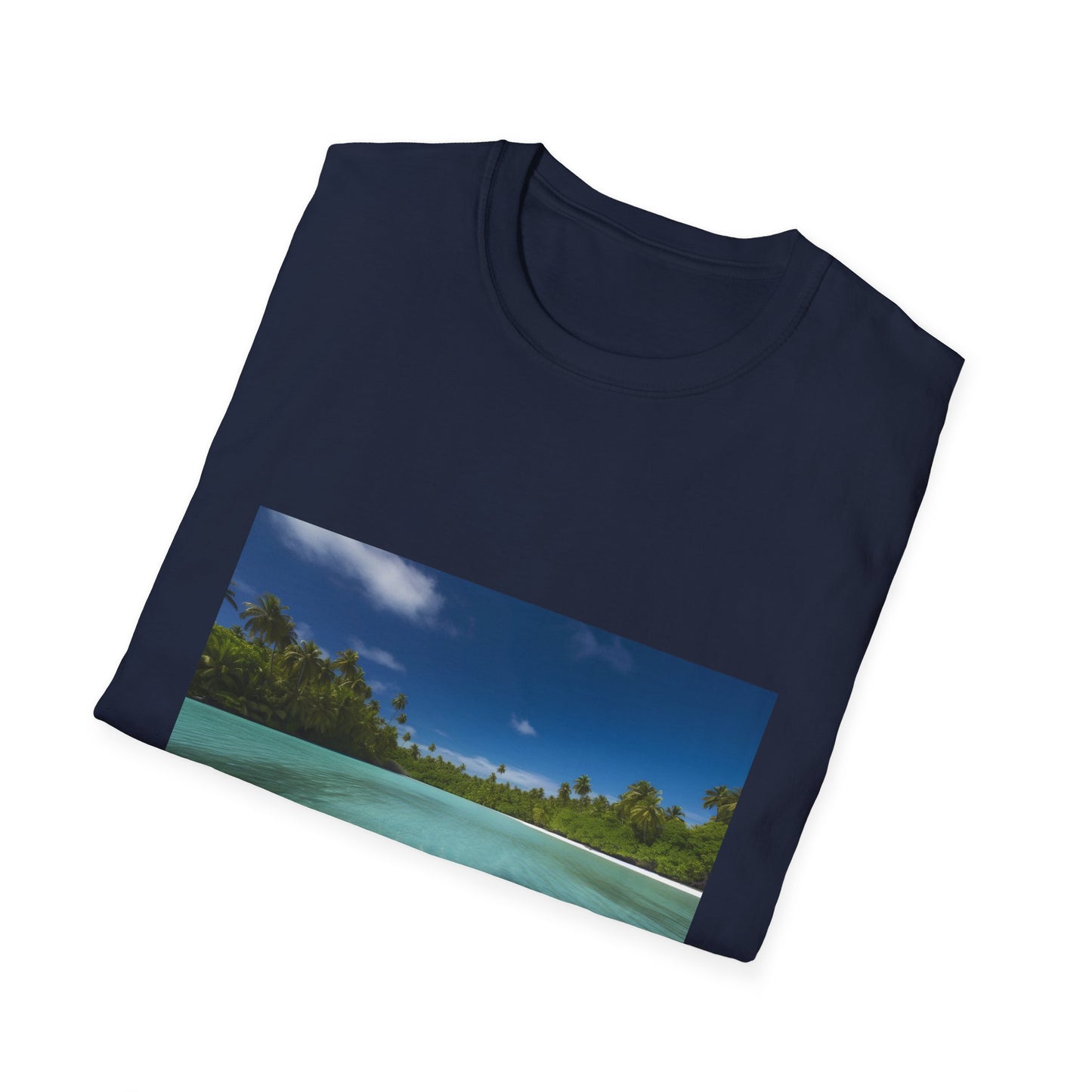 Aitutaki Paradise Unveiled T-shirt featuring azure waters, coral reefs, white-sand beaches, and lush tropical landscapes of Cook Islands - a wearable paradise of tranquility and beauty. Ideal for travelers yearning for remote and stunning destinations.