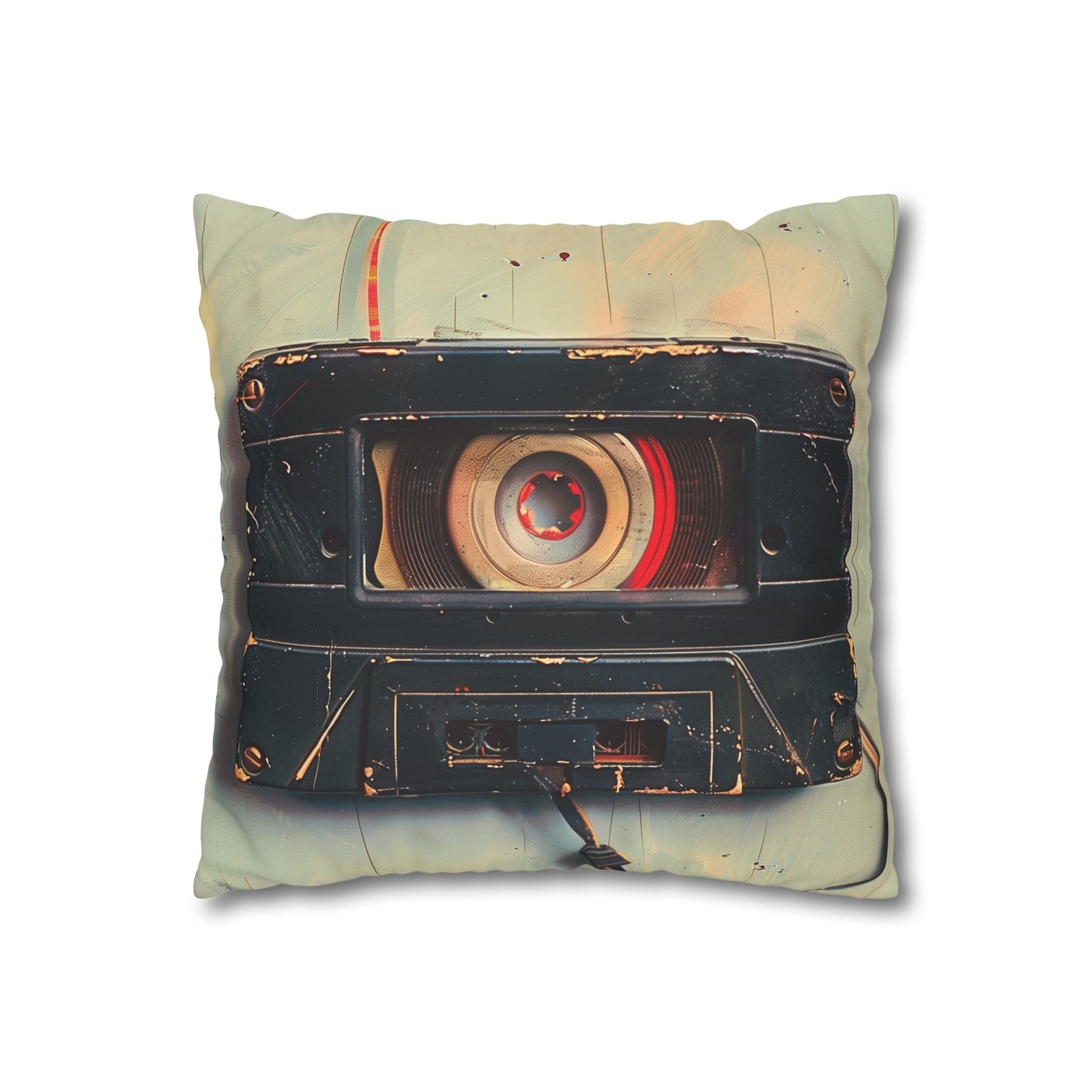 "Vintage Cassette Tape Pillowcase - Nostalgic and Stylish Bedroom Decor"