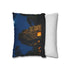 Jungle Temple Illuminated by Moonlight (Edition II) — 40×40 Cushion Cover — Sofa & Living Room Lifestyle View