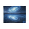 Spiral Galaxy Mirrored in a Frozen Lake Plush Fleece Throw Blanket
