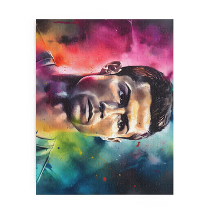 Ronaldo Watercolor Neon Puzzle