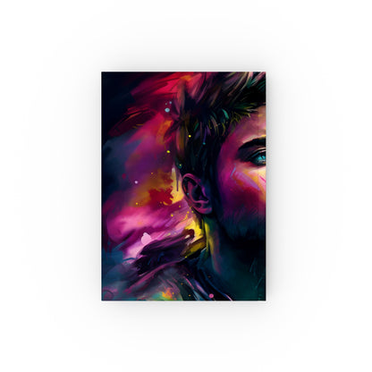 "Zac in Neon Fan Art Journal - Vibrant Watercolor Portrait - High-Quality Gift Idea"