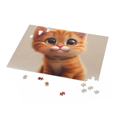 "Charming cute cat cartoon jigsaw puzzle for cat lovers of all ages"