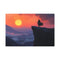 Lone Knight on a Cliff at Dawn — Canvas Wall Art — Front Gallery-Wrapped Canvas View