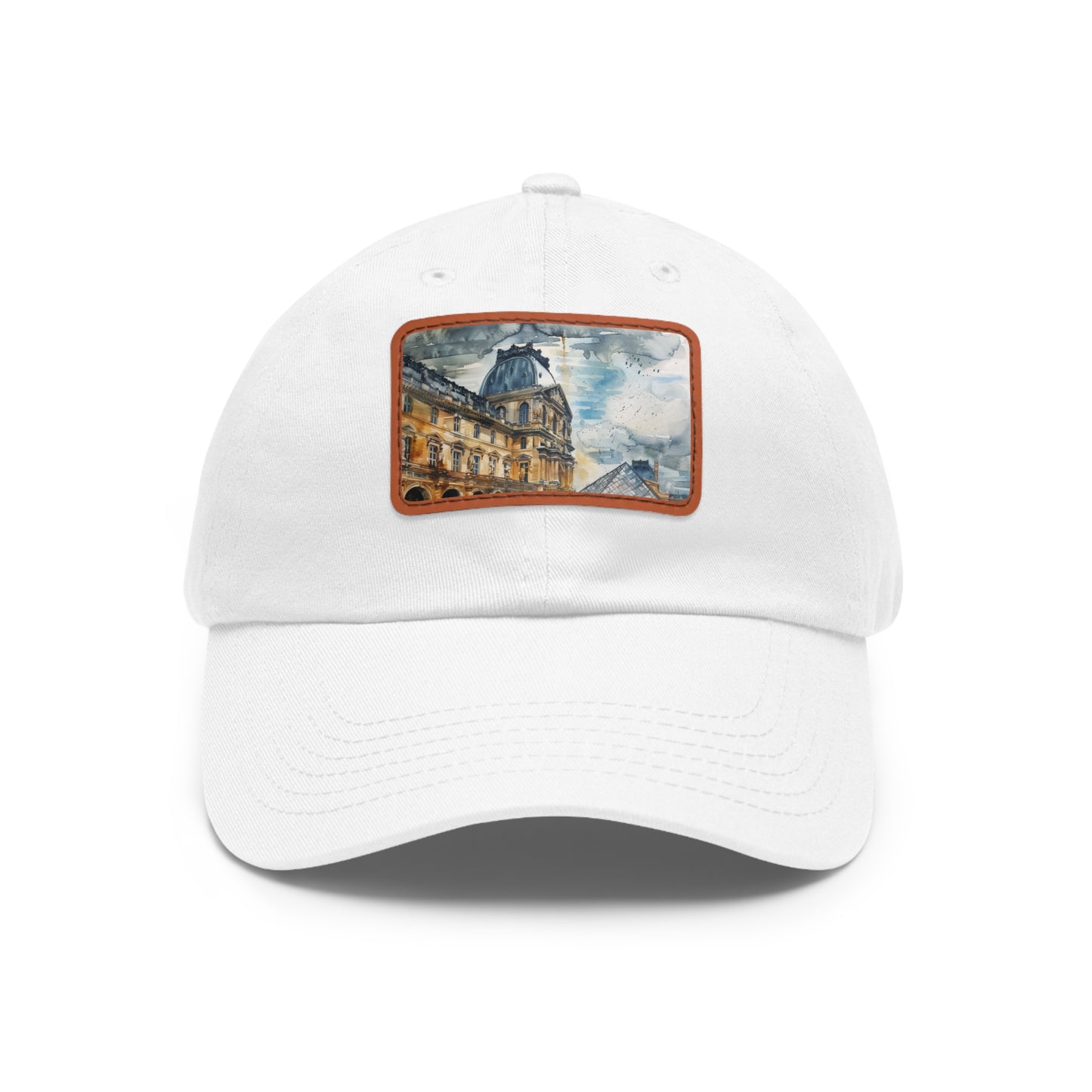 Parisian Charm Louvre Watercolor Cap