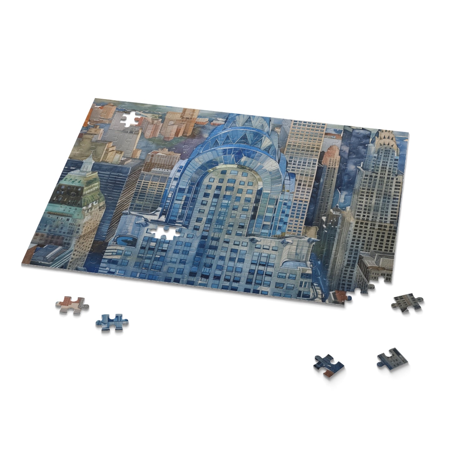 Chrysler Building Watercolor Puzzle