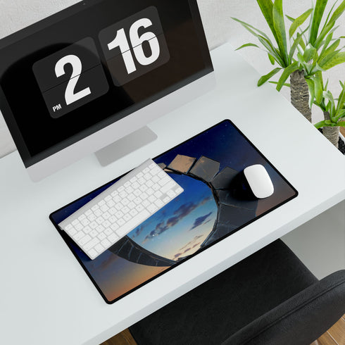 Shattered Mirror Reflecting Stars — XL & XXL Desk Mat — Product Detail View 7
