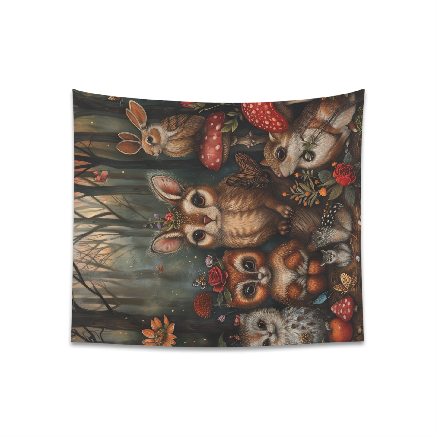 Woodland Enchantment Creature Tapestry - High-Quality, Comfortable, Stylish, Perfect for All Seasons - 34" x 40" - 57" x 57" - Makes a Great Gift - BenCPrints