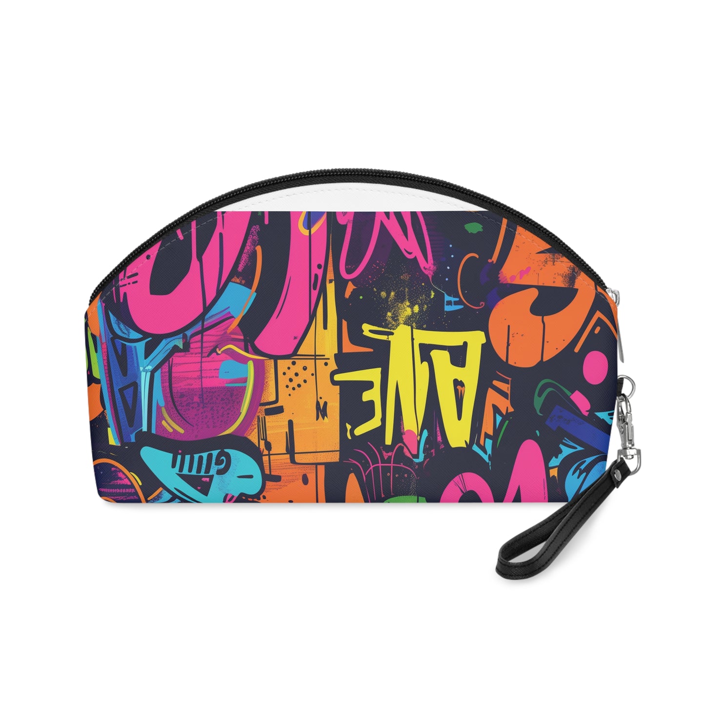 Neon Urban Graffiti Makeup Bag