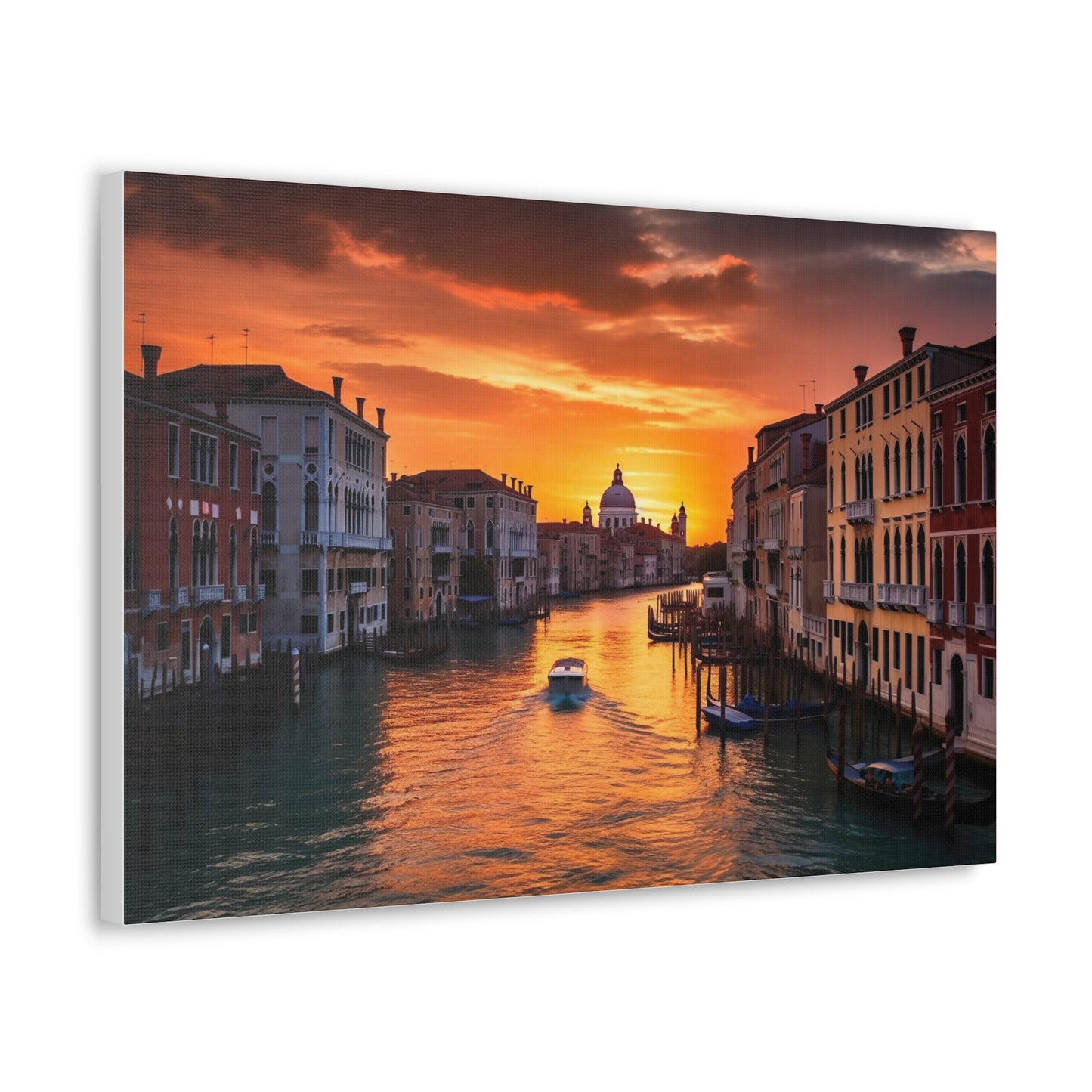 Venice Canal Reflections Canvas Print