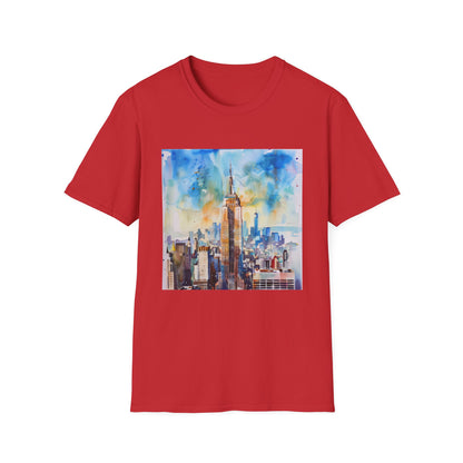 New York City Skyline Icon: The Empire State Building Watercolor T-shirt