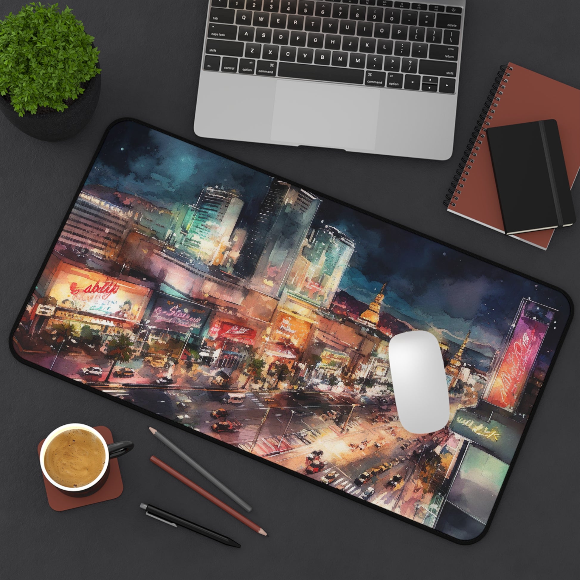 "Las Vegas desk mat design - Glamorous workspace accessory with stunning strip design"