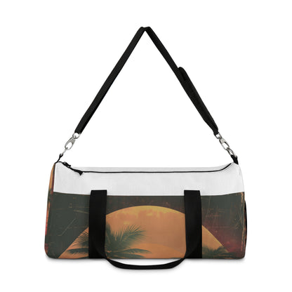 Retro Sunset Palm Duffel Bag