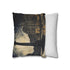Trafalgar Square London Rainy Evening — 40×40 Cushion Cover — Sofa & Living Room Lifestyle View