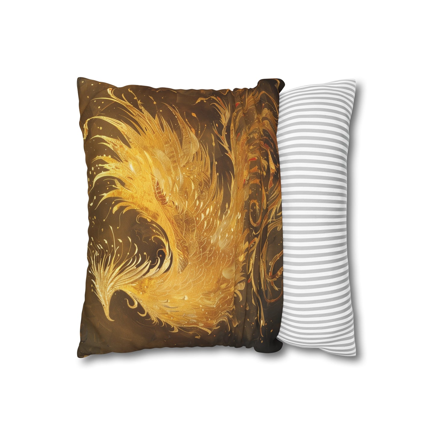 "Phoenix Fire Pillowcase - Mythical bird design in fiery hues, symbolizing strength and renewal. High-quality, comfortable, and stylish. Perfect for all seasons. Great gift!"