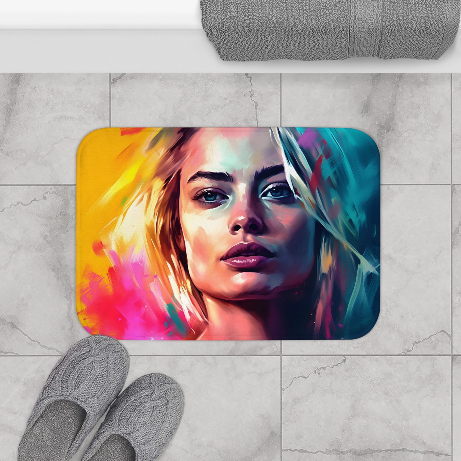 Neon Robbie Bath Mat | Bath Mats | Bath, Bathroom, Home & Living, Indoor, Sublimation | Prints with Passion