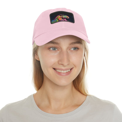 Dino Dreams Watercolor Neon Baseball Cap