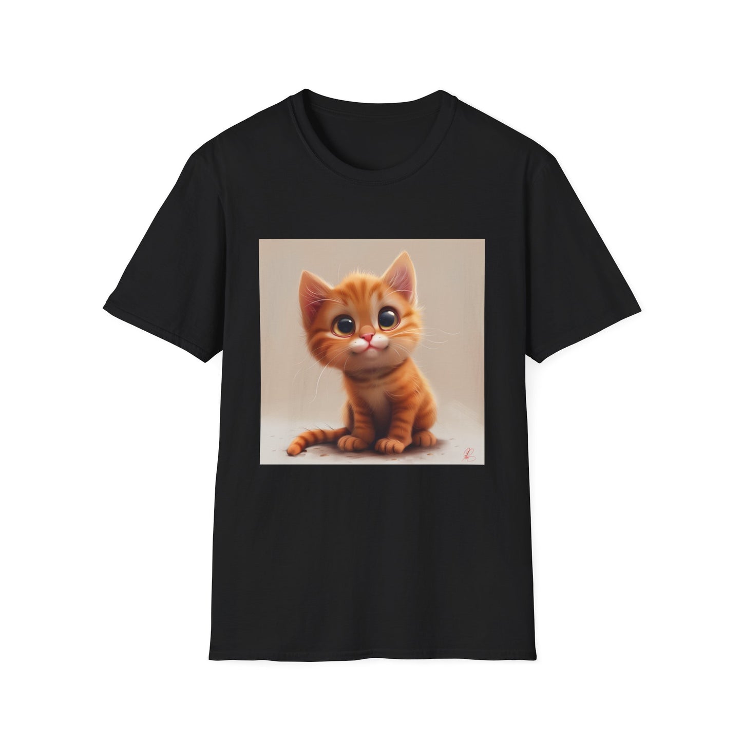 Pawsitively Adorable: Cute Cartoon Cat T-Shirt | T-Shirt | DTG, Men's Clothing, Regular fit, T-Shirts, Unisex, Women's Clothing | Prints with Passion