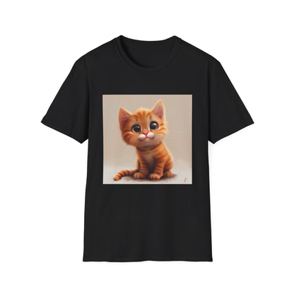 Pawsitively Adorable: Cute Cartoon Cat T-Shirt | T-Shirt | DTG, Men's Clothing, Regular fit, T-Shirts, Unisex, Women's Clothing | Prints with Passion