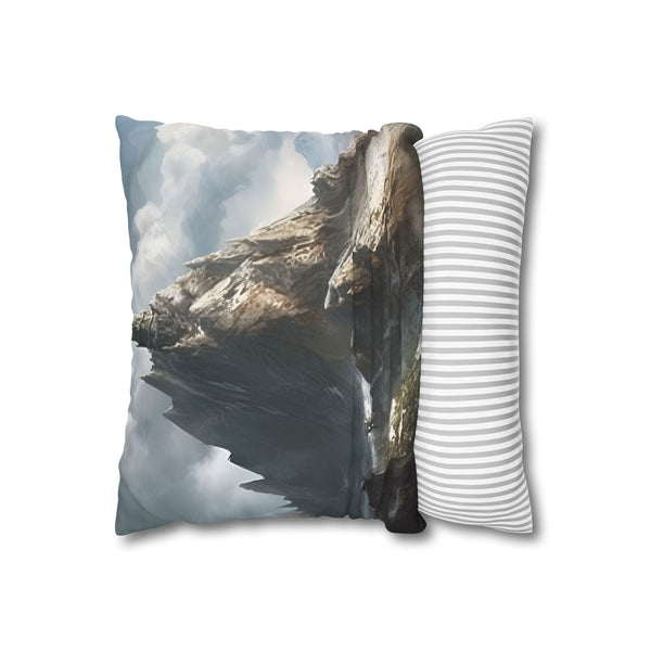 Mount Olympus (Edition II) — 40×40 Cushion Cover — Sofa & Living Room Lifestyle View