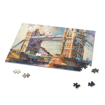 London Watercolor Tower Bridge Puzzle