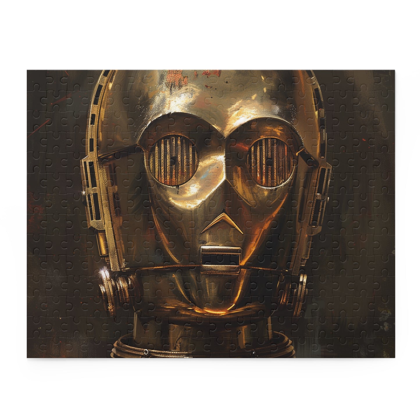 "Challenge yourself with C-3PO Star Wars jigsaw puzzle, detailed artwork, high-quality pieces, perfect for fans"