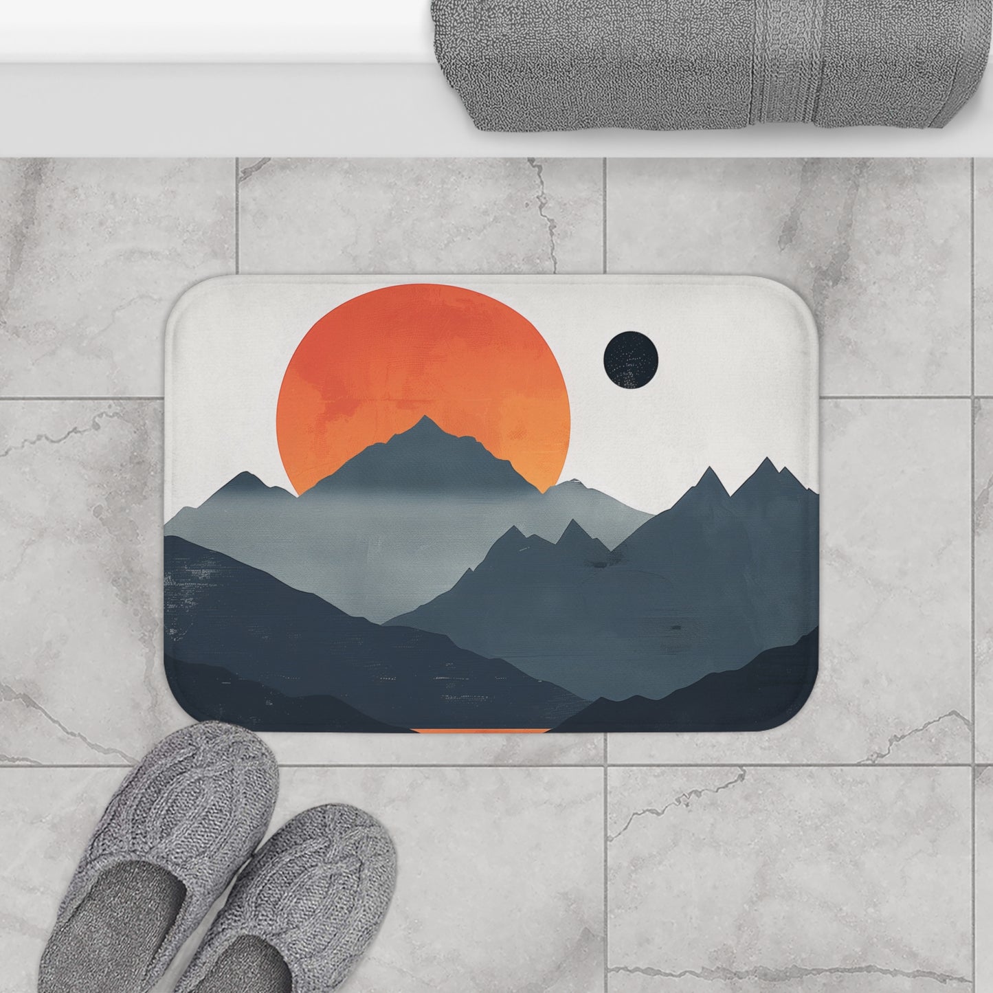 Mountain Sunrise Bath Mat | Bath Mats | Bath, Bathroom, Home & Living, Indoor, Sublimation | Prints with Passion