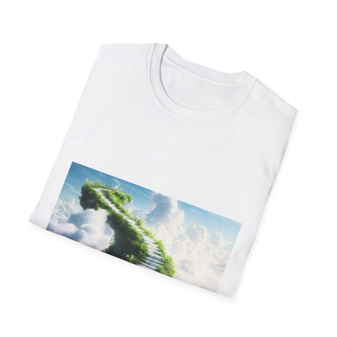 Infinite Dream Staircase Surrealist Graphic Unisex Softstyle T-Shirt - View 5 | Prints With Passion