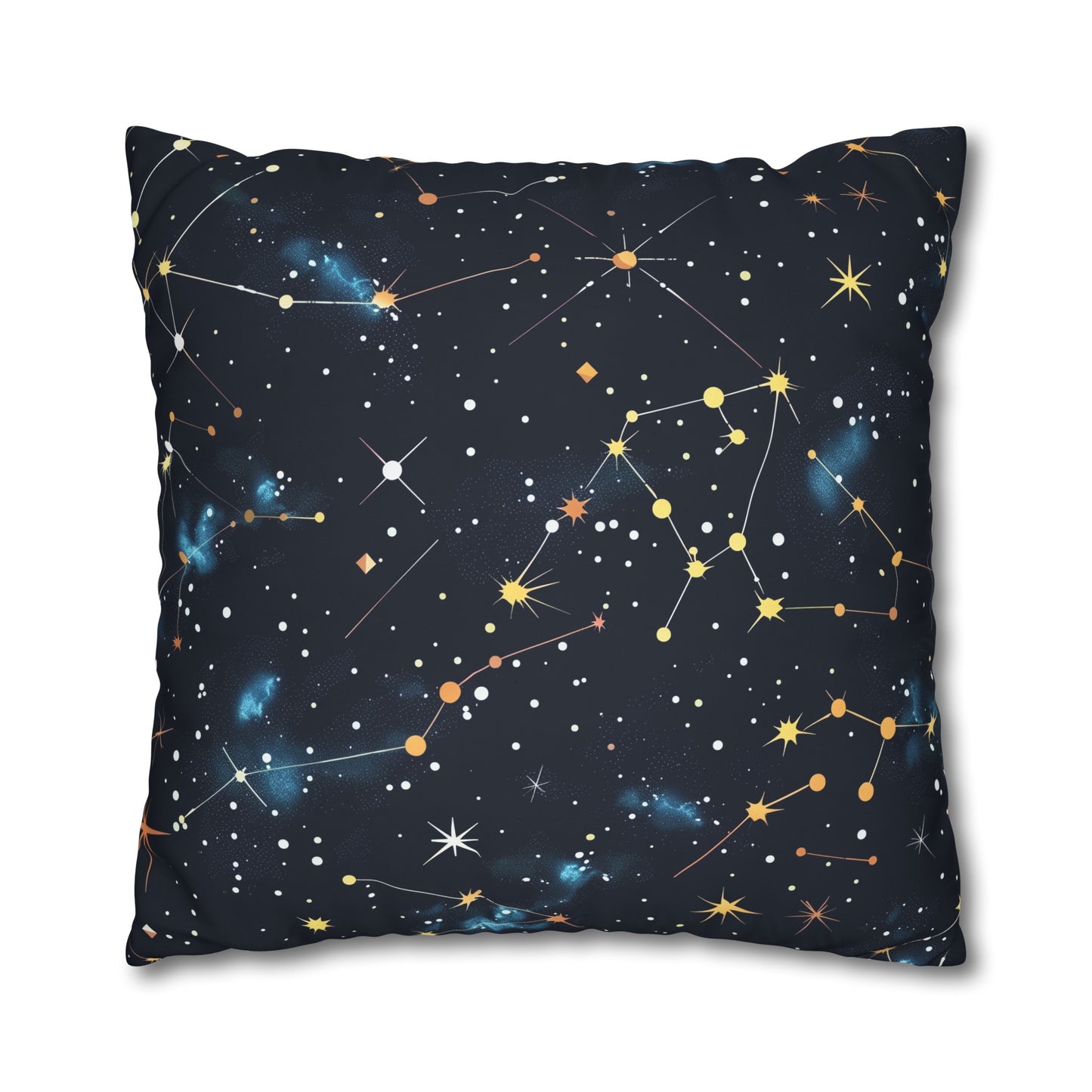 "Starry Night Pillow Case - Cosmic bliss with Constellation Stars seamless pattern for peaceful sleep"