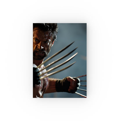 "Wolverine's Rage: A Fan's Journal - High-quality, fierce design featuring Hugh Jackman as Wolverine, perfect for unleashing creativity and celebrating the iconic X-Man."