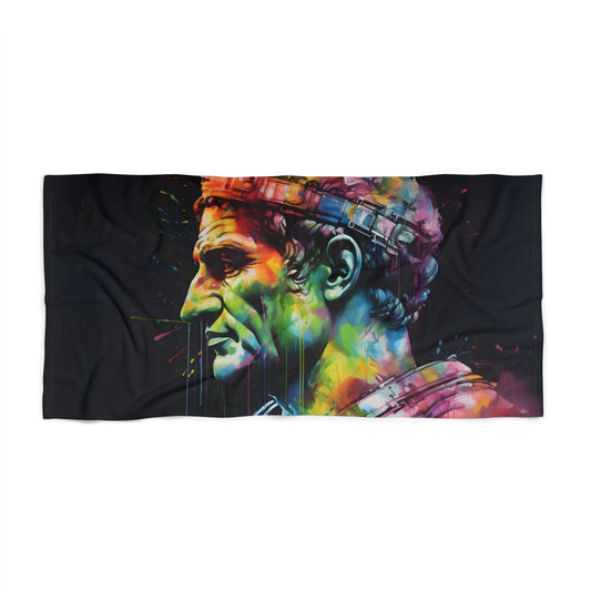 this towel is not only soft and cozy but also durable and quick-drying. Treat yourself to luxury by the water with our Neon Caesar Waves beach towel today.