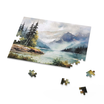 Serene Wilderness Lake Jigsaw Puzzle - Perfect for Nature Lovers and Puzzle Enthusiasts